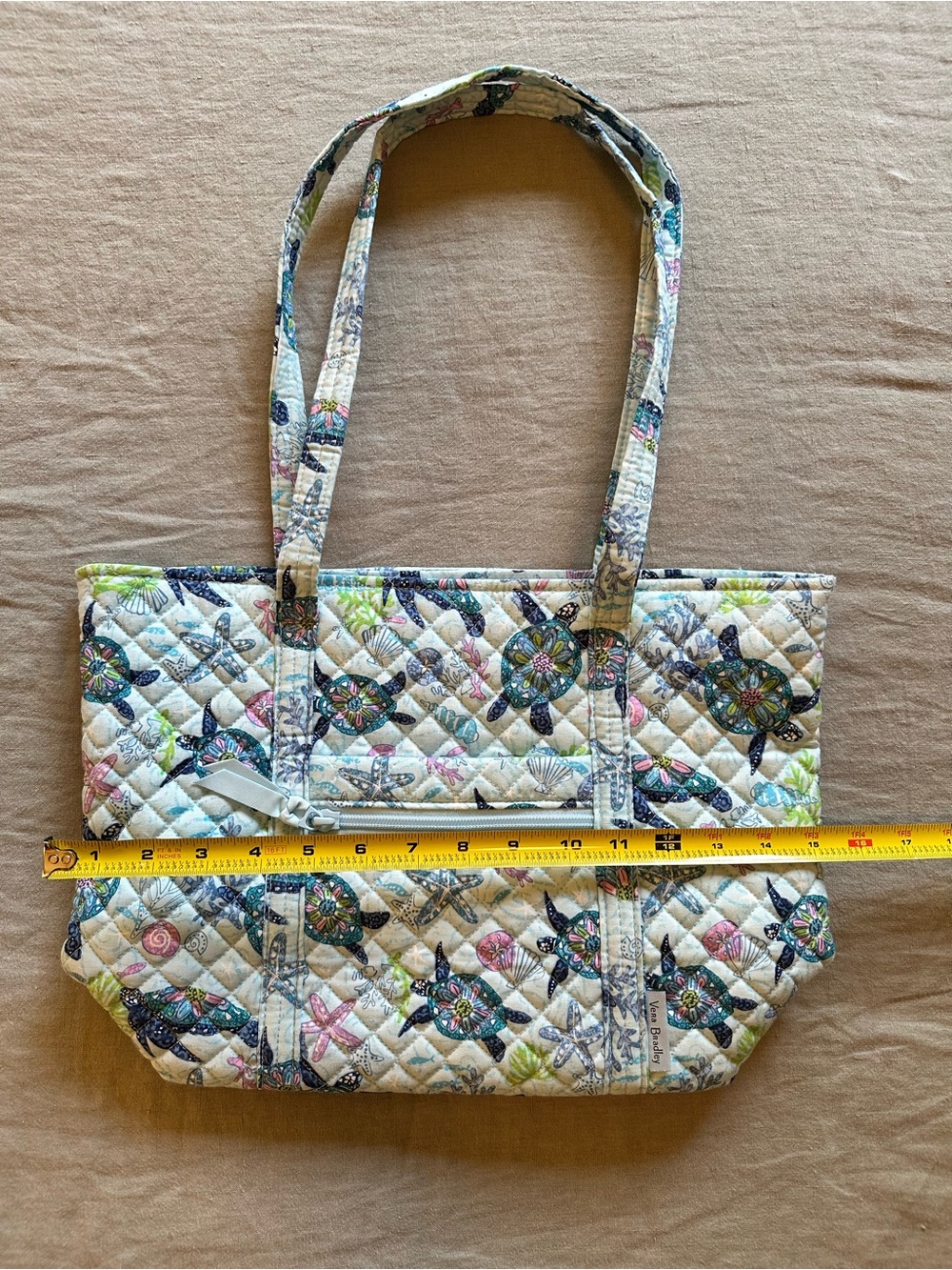 Vera Bradley Turtle Dream Small Vera Tote - Picture 2 of 5